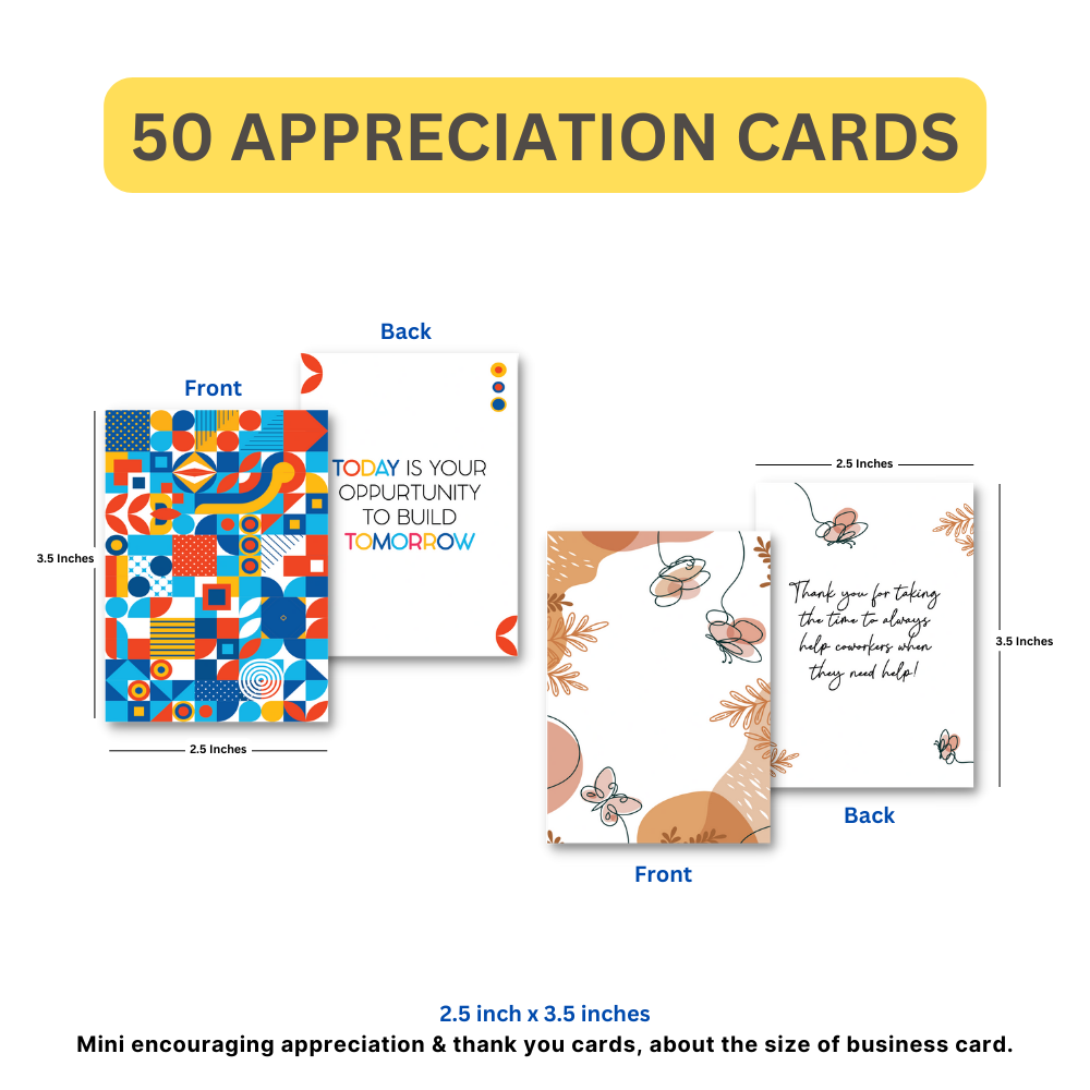 50 Appreciation & Thank You Cards