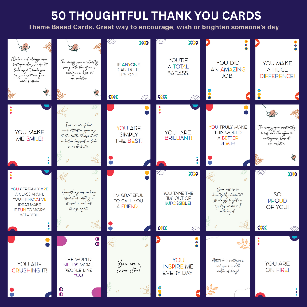Thanks Card Reference 50 Appreciation & Thank You Cards | Show Heartfelt Gratitude | Care ...