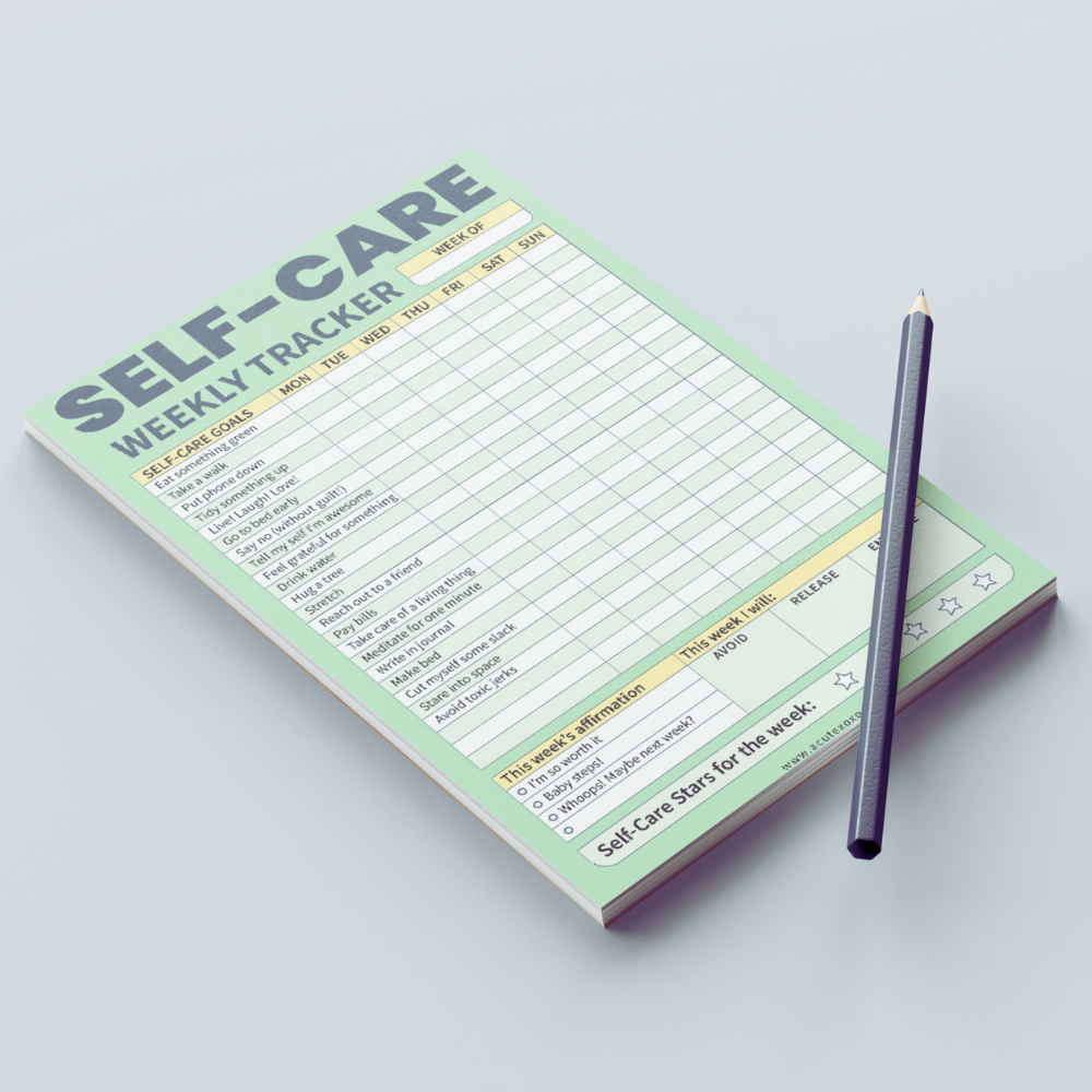 Self Care Weekly Tracker Notepad