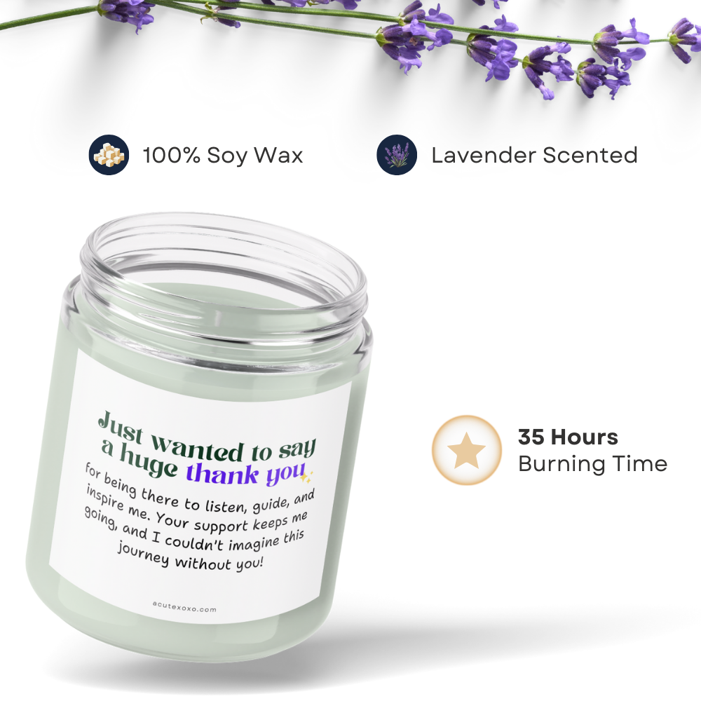 Thank You & Appreciation Soy Candle | Lavender Scented