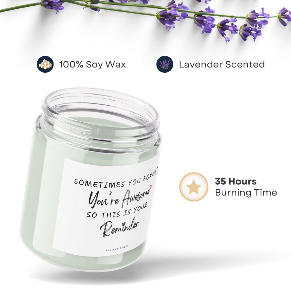 Appreciation Soy Candle | Lavender Scented | 40 Hour Burn Time